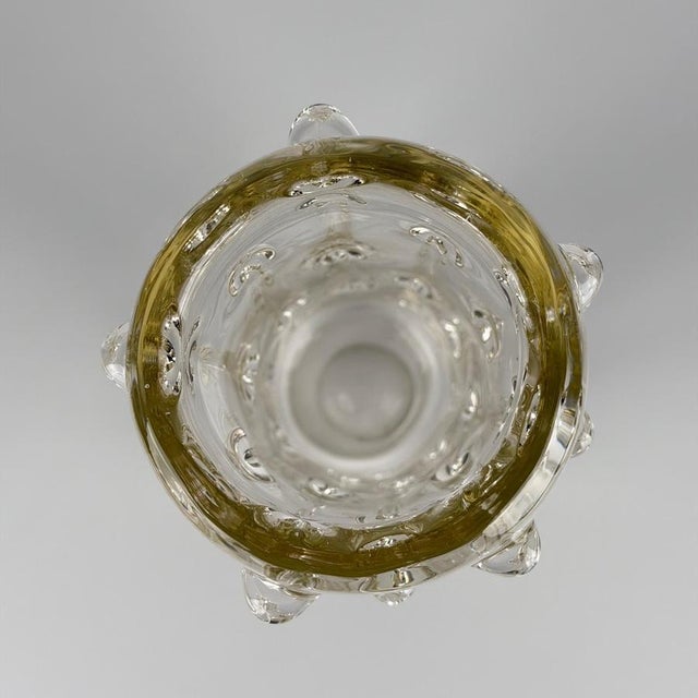 Glass Vintage Mugnoni Murano Glass Vase by Ercole Barovier for Barovier & Toso, 1938 For Sale - Image 7 of 13