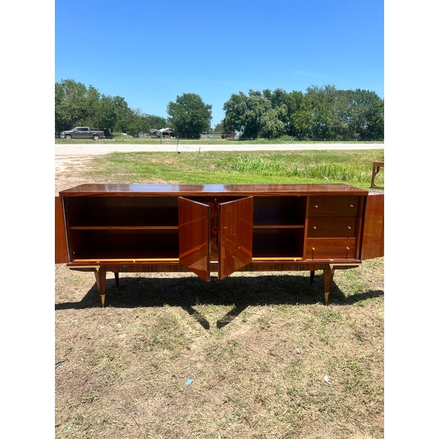 1940s French Art Deco Modern 1940's Macassar Sideboard or Buffet For Sale - Image 5 of 12