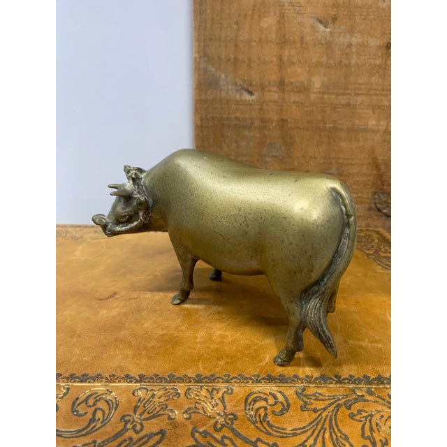 Unusual Bronze Abstract Bovine Sculpture
