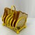 English 1920s Sunshine Yellow Silver Plated Letter or Toast Stand For Sale - Image 3 of 9