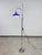 Vintage Adjustable Chrome Floor Lamp with Cobalt Blue Glass Shade, 1950s For Sale - Image 11 of 12