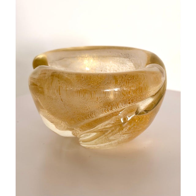 1950s Vintage Thick Murano Glass Ashtray by Archimede Seguso, 1950s For Sale - Image 5 of 12