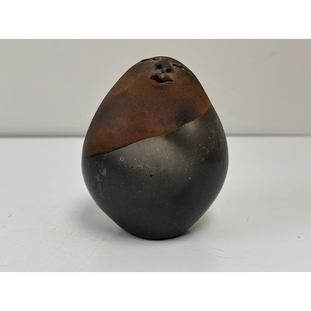 Ceramic Vintage Deva Spirit Rattle Shaker Raku Pottery Attributed to Nan Emmett For Sale - Image 7 of 9