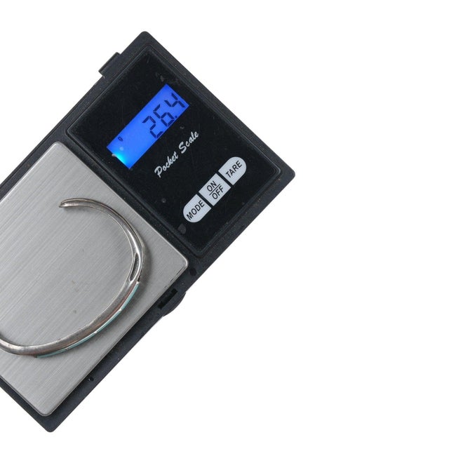 6.25" Vintage Zuni silver and turquoise channel inlay bracelet For Sale - Image 10 of 10