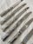 Transitional 1980s Supreme Stainless Steel Heavy Bamboo Design Set of 8 Knives For Sale - Image 3 of 6