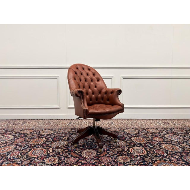 English Wade Chesterfield Desk Chair For Sale - Image 9 of 9