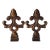 Antiqued Brass Lamp Finials - a Pair For Sale