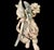 German Baroque Painted Wood Angel Sculptures, a Pair For Sale - Image 4 of 12