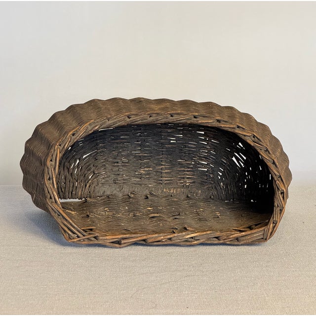 1900s Antique Large Wicker Fishing Creel For Sale In Los Angeles - Image 6 of 6