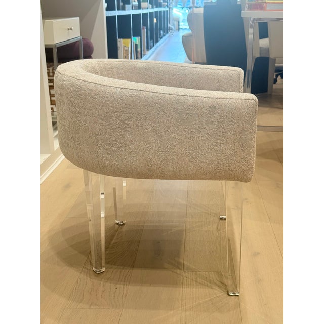 Universal Furniture Champagne Vanity Chair With Acrylic Legs For Sale - Image 4 of 6