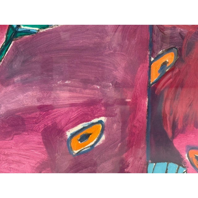 Gary Komarin, Contemporary, Oil on Paper, Large Abstract Painting, Usa, 1987 For Sale - Image 9 of 13