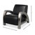 Black Industrial Black Leather Armchair For Sale - Image 8 of 9