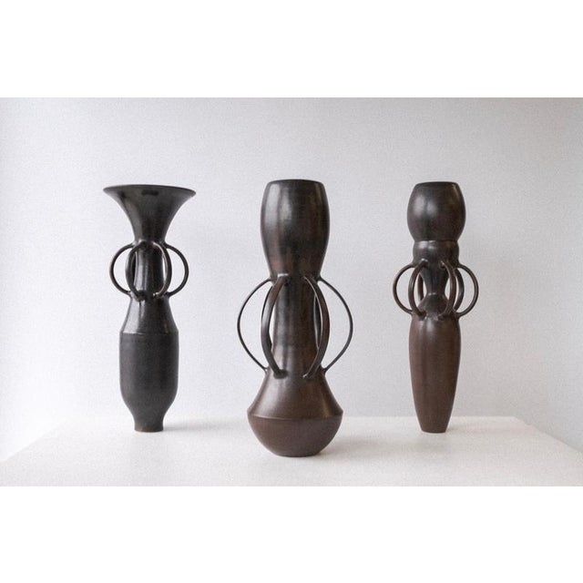 Symbiosis Vase in Wheel-Thrown Glazed Stoneware by Robin Kerr For Sale - Image 4 of 8