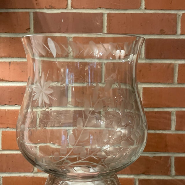 Late 19th Century Cut Glass Hurricane Candleholder For Sale - Image 4 of 4
