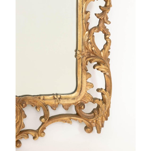 Late 20th Century Rococo Style Silvered & Gilt Framed Mirrors, Pair For Sale - Image 5 of 13