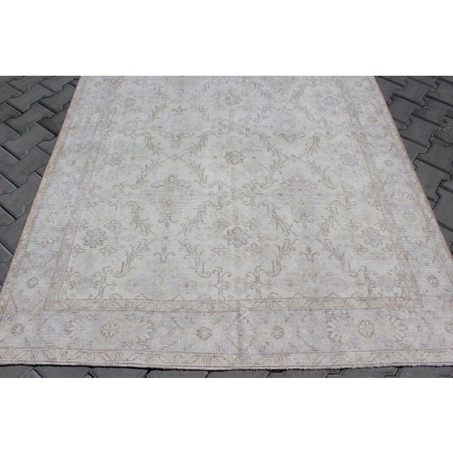 Beige 1960s Turkish Area Rug - 63.5"x106.5" For Sale - Image 8 of 13