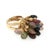 Sonia B. Multi-Color Gem 14k Gold Dangle Cluster Bead Ring For Sale - Image 4 of 5