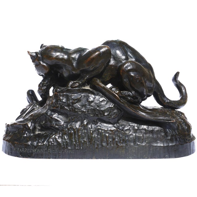 Antoine Louis Barye Ocelot Carrying off a Heron For Sale In Dallas - Image 6 of 12