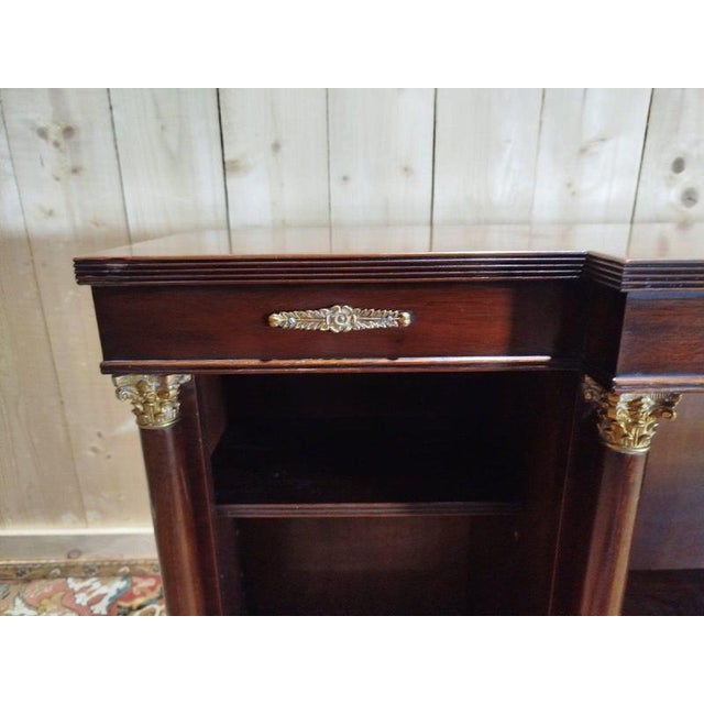 Low Empire Style Mahogany Bookcase For Sale - Image 9 of 11