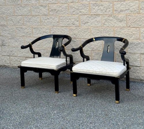 Late 20th Century James Mont for Century Ming Style Horseshoe