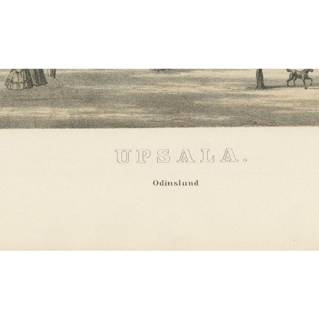 A. Nay, Uppsala Odinslund Park View, Tinted Lithograph, 1877 For Sale - Image 3 of 12