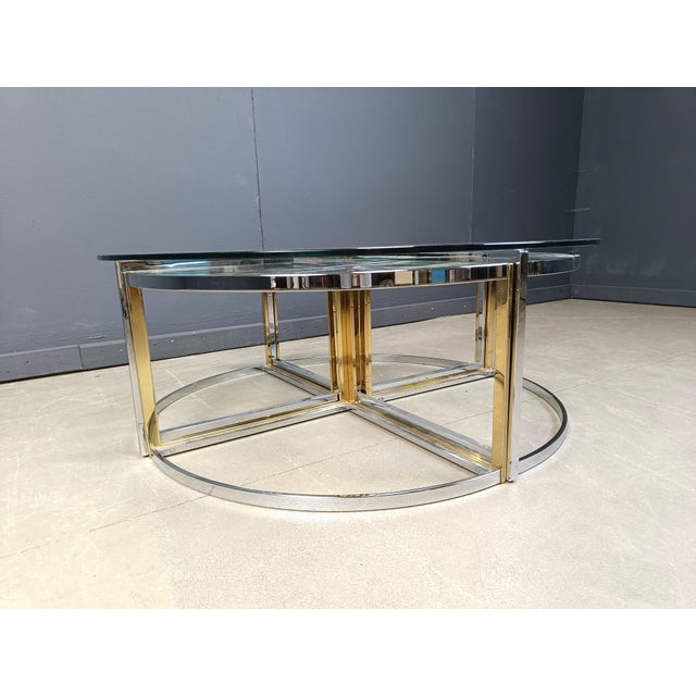 1970s Large Coffee Table Set from Maison Charles, 1970s, Set of 5 For Sale - Image 5 of 13