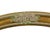 Elegant Italian oval wall mirror by Giulio Tucci, featuring a refined wooden frame with a warm gilt finish and exquisite...