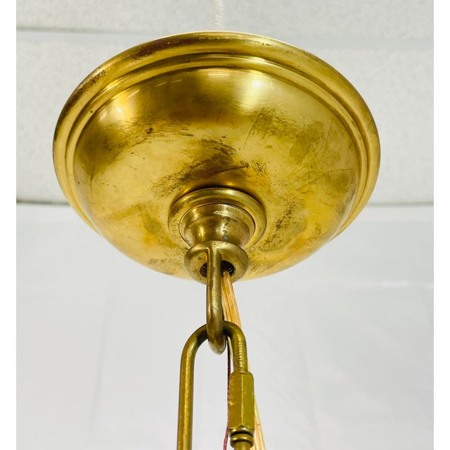 Oil Rubbed Solid Brass Chandelier by Chapman & Mayers for Visual Comfort For Sale - Image 15 of 17