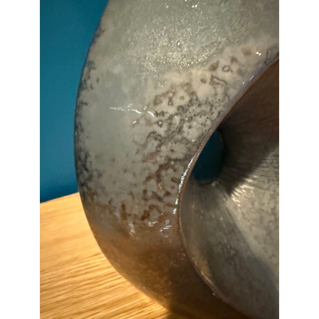 Studio a Home Handcrafted Portuguese Ceramic Totem Sculpture - Reactive Bronze Glaze For Sale - Image 12 of 14