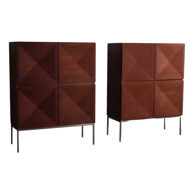 Pointe De Diamant Highboards by Philippon and Lecoq for Behr, 1960s For Sale