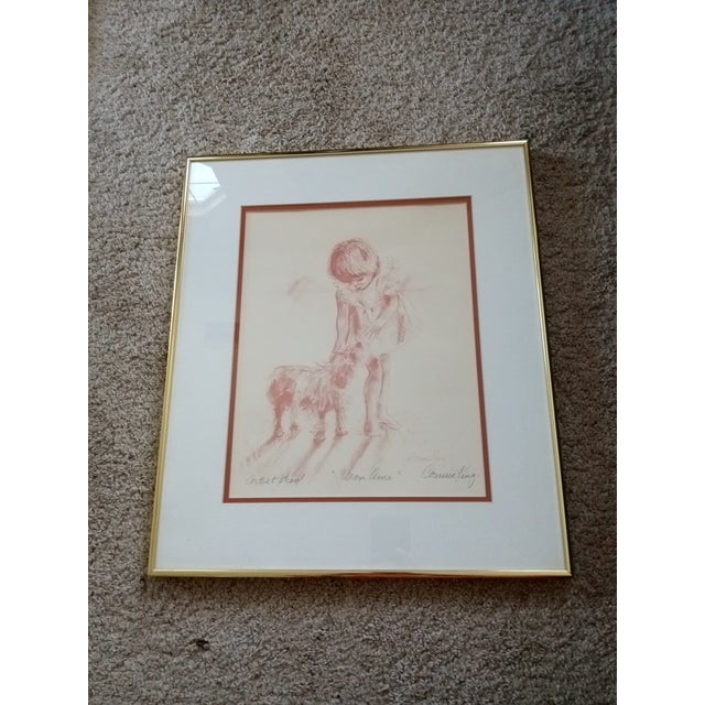 1980s Original Artist Proof & Signed Lithograph "Mon Ami" by Connie King For Sale In Dallas - Image 6 of 7