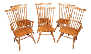 Tell City Colonial Style Maple Chairs Set/6