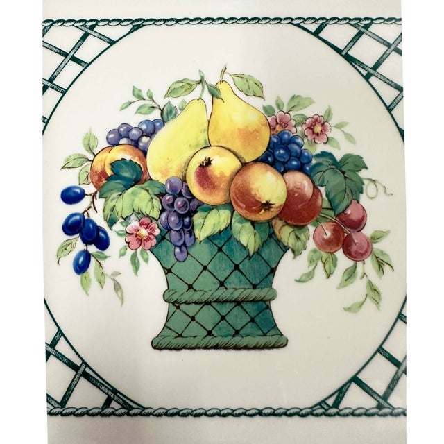 Green Mid-Century Modern Villeroy & Boch Basket Pattern Butter Plate/Butter Tray For Sale - Image 8 of 10