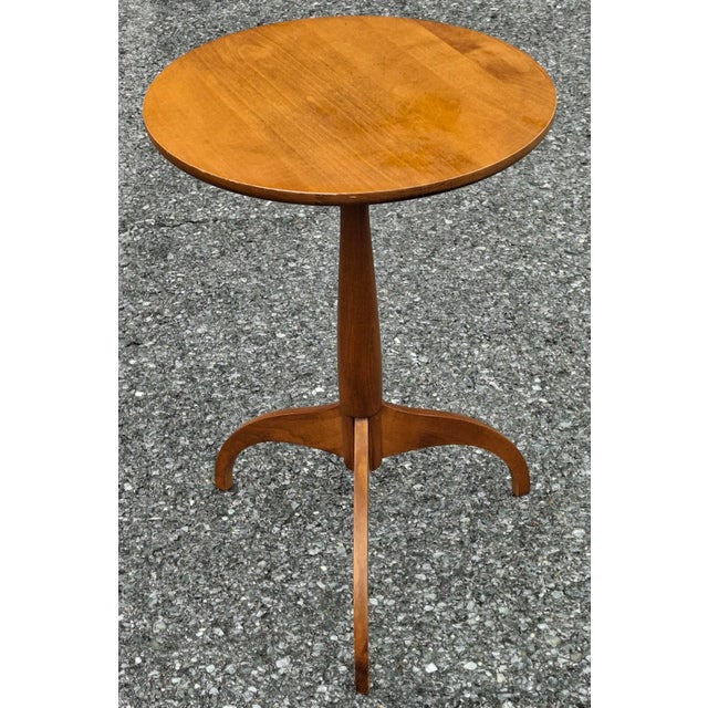 Manner Stephen Swift Stained Solid Cherry Pedetal Spider Side Table Candle Stand For Sale - Image 4 of 7