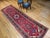 Vintage Heriz Wide Runner, Hand-Knotted Wool, Geometric Design, Red & Navy, 4x12 For Sale In Chicago - Image 6 of 18