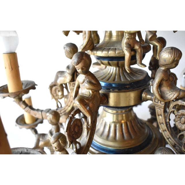Early 20th Century Antique French Empire Napoleon III Bronze Ormolu Chandelier For Sale - Image 5 of 13
