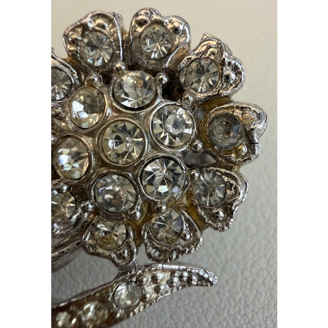 Vintage Coro Duette Art Deco rhodium plated double dress and shoe clip brooch, circa 1930s, designed as a pair of stylized...