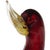 Glass Vintage Murano Sommerso Red Purple Blue Gold Flecks Italian Art Glass Bird Figurine With Original Label For Sale - Image 7 of 10
