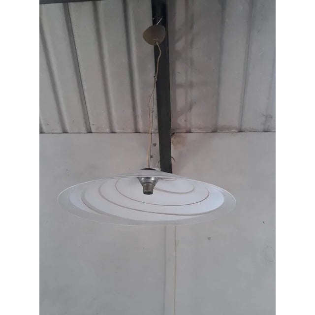 Italian Murano Glass Chandelier with Spiral in Orange-Red Color, 1960s For Sale - Image 6 of 11