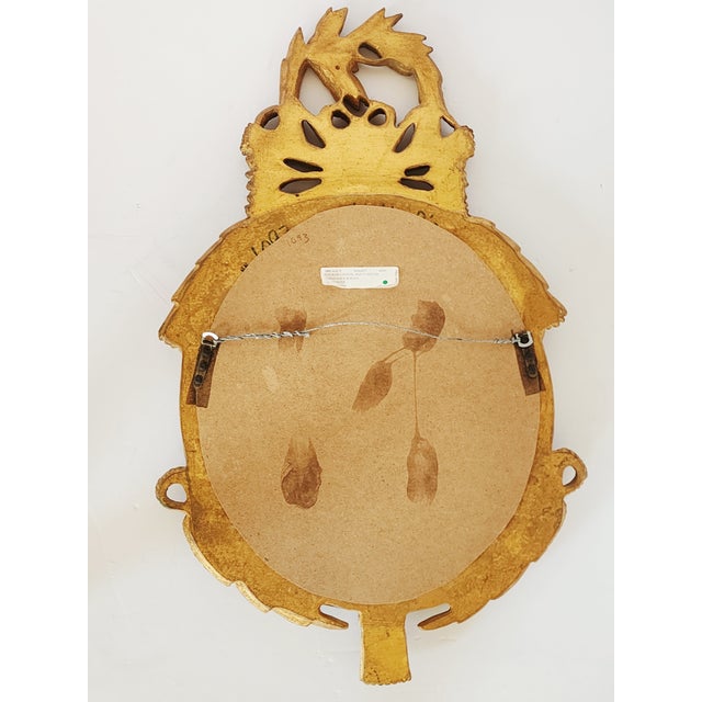 Carver's Guild Fleur-De-Lis Giltwood Painted Mirror For Sale - Image 14 of 15