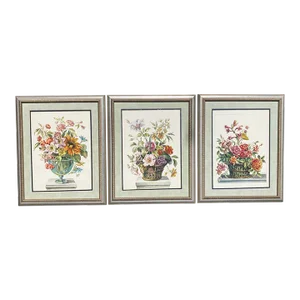 Set of Three Antique French Still Life Prints, 17th C, N. Poilly, Paris's La Belle Image, Framed