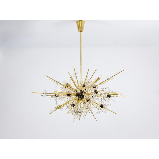 Large Sputnik Light in Crystal and Brass from J.L. Lobmeyr, 2000s ...