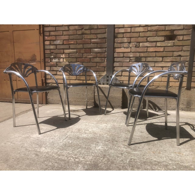 Postmodern Alisea Armchairs by Lisa Bross for Studio Simonetti, Italy, 1980s, Set of 4 For Sale - Image 17 of 18