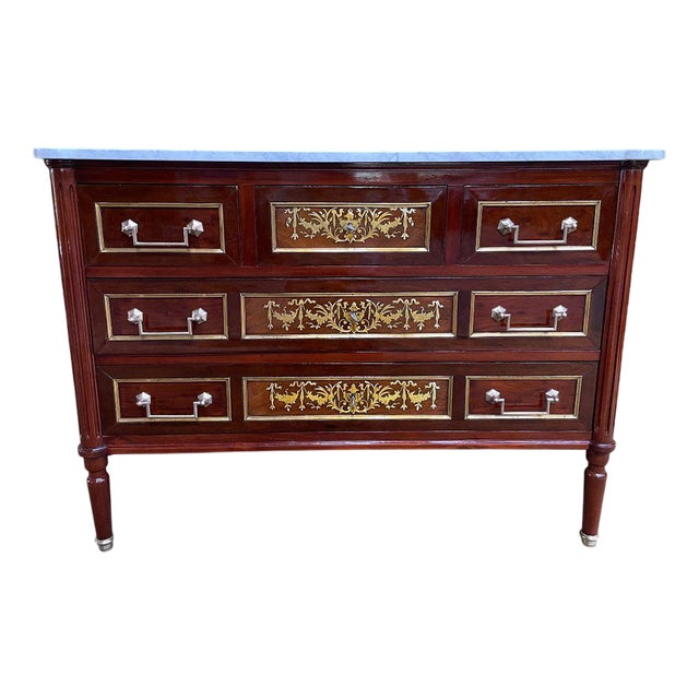 Louis XVI Mahogany and Amaranth Commode For Sale