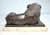 Antique Hand Carved 19th Century Reclining Lion Solid Marble Sculpture Statue For Sale - Image 12 of 16