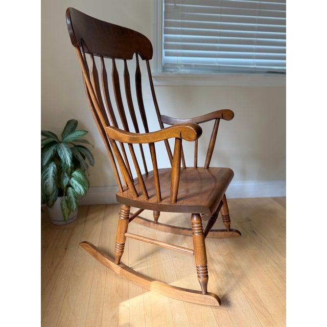 S. Bent & Brothers ArrowBack Windsor Style Rocking Chair For Sale - Image 4 of 7