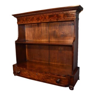 19th Century English Mahogany Regency Wall Shelf or Bookcase For Sale