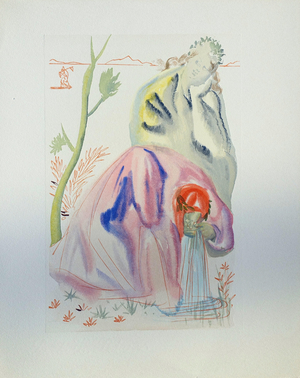 Salvador Dali, La source, Etching