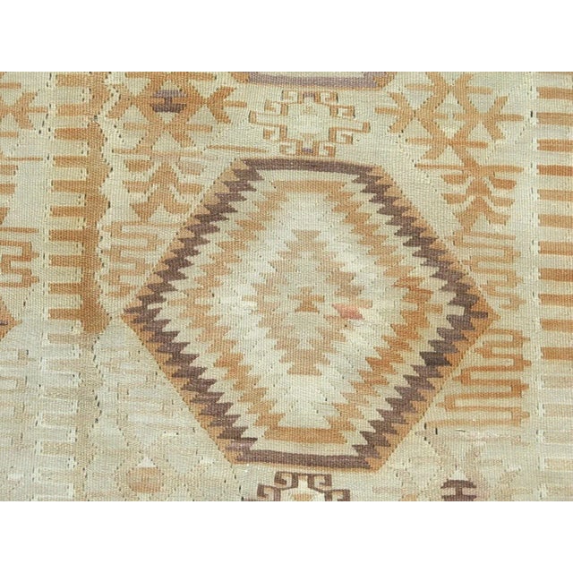 Textile Distressed Vintage Turkish Kilim - 52"x122" For Sale - Image 7 of 12