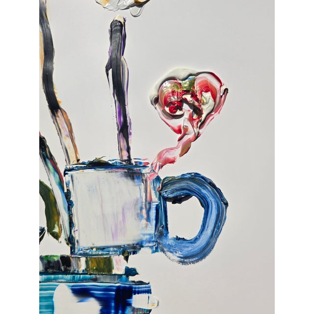 2020s Contemporary Still Life Vase With Flowers | Abstract Figurative | Diane Grant For Sale - Image 5 of 9